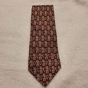 Burberry of London Men Silk Tie Paisley Multicolor